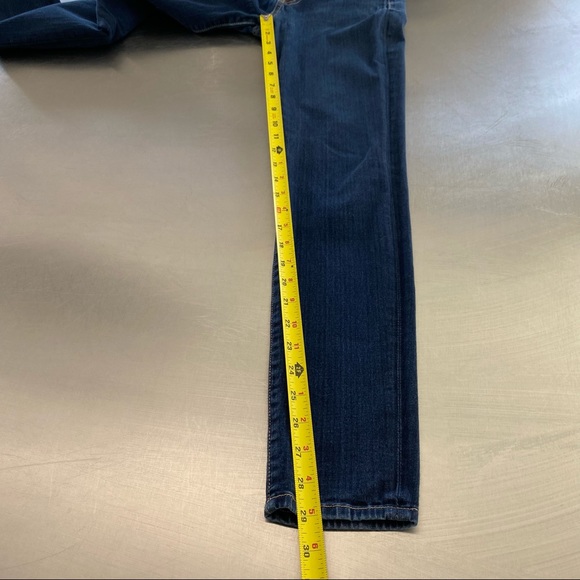 7 FOR ALL MANKIND The Skinny Dark Wash Jeans Denim Size 26 Perfect Fit Style - Picture 10 of 15